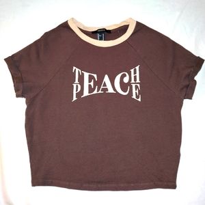 Forever 21 teach piece crop top